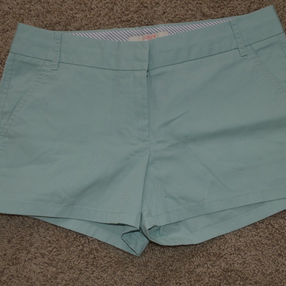 Women's J. Crew Chino Shorts 6 Mint Green NWT